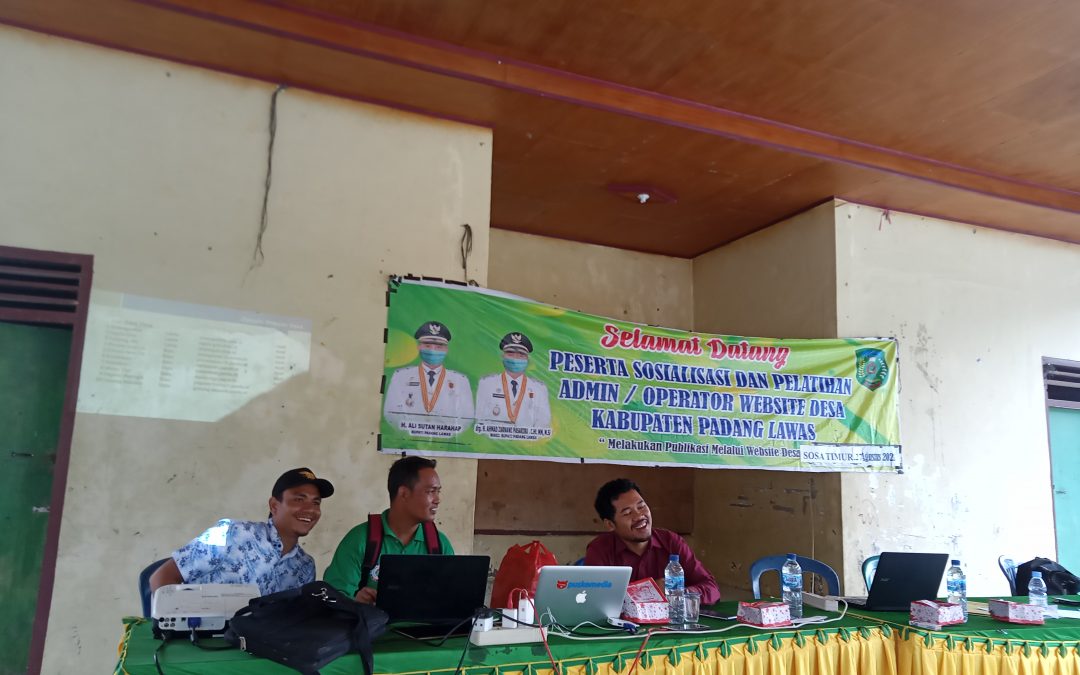 Pelatihan dan sosialisasi Website Desa Sekecamatan Sosa timur